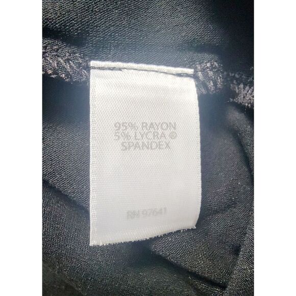 J. Jill 2X Wearever Collection Black Floral Top Tunic  Square Neck‎ Stretch - Picture 7 of 7